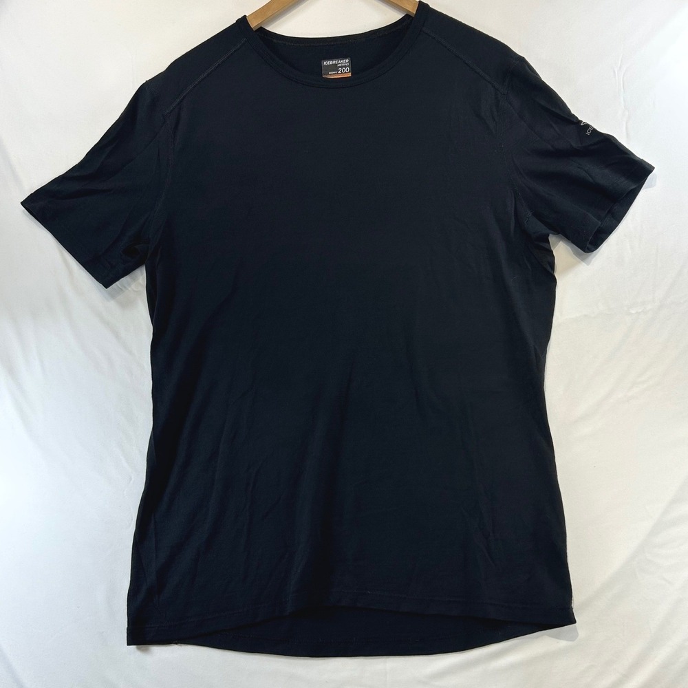 Icebreaker Gorpcore Merino Wool Bodyfit 200 Base Layer Tee Large Black Shirt